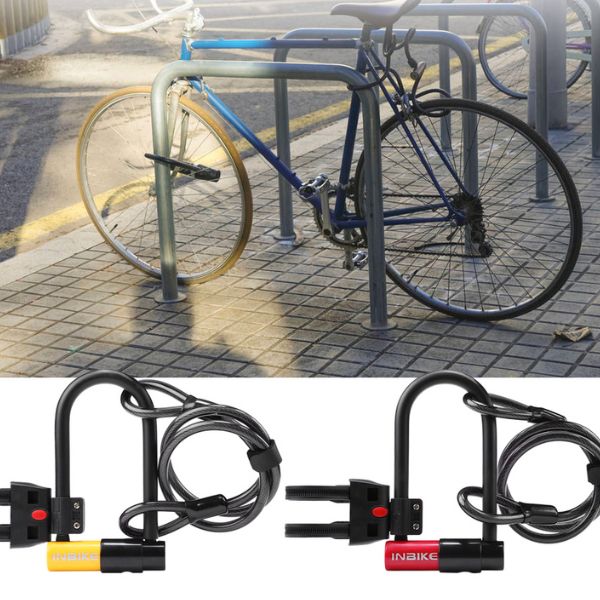 Verrou de sécurité antivol avec support de montage pour accessoires de vélo