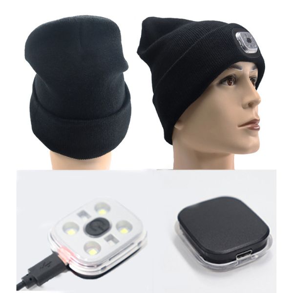 Bonnet avec lampe frontale – Fit Super-Humain