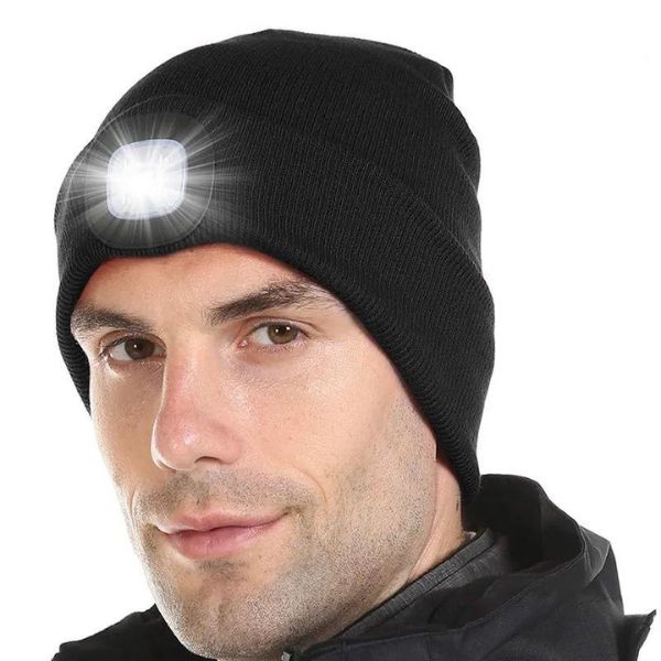 bonnet avec lampe frontale rechargeable