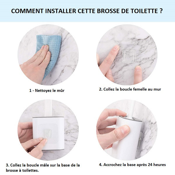 1 Brosse de toilette en silicone et support brosse de - Temu France