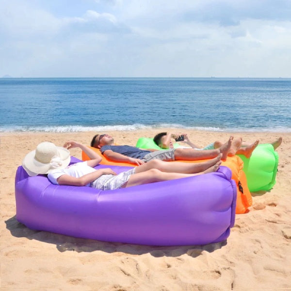 canapé gonflable plage
