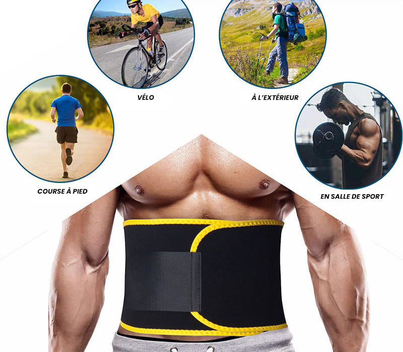 Ceinture Sudation Homme Femme Neoprene Amincissante Sport Fitness