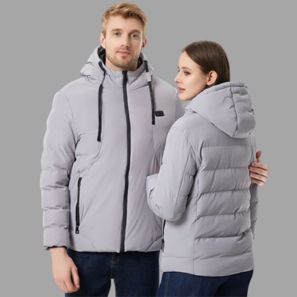 Veste chauffante intelligente pour hommes et femmes, automne et hiver, veste  de voyage chauffante en fibre