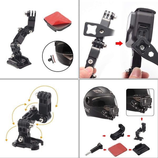 Attache Casque Fixation Plate Et Incurve Compatible Avec Gopro