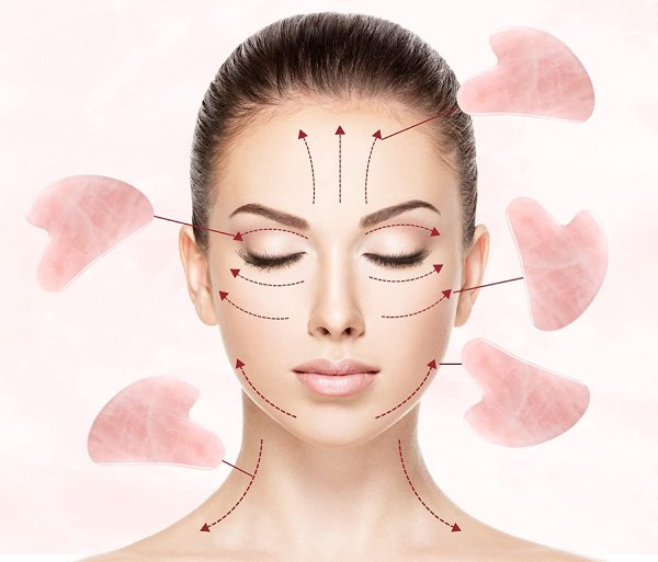 gua sha quartz rose massage visage