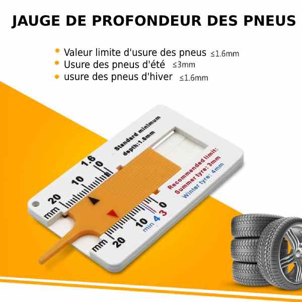 Jauges de Profondeur Pneus, 0-25 mm, Jauge de Profondeur de Bande