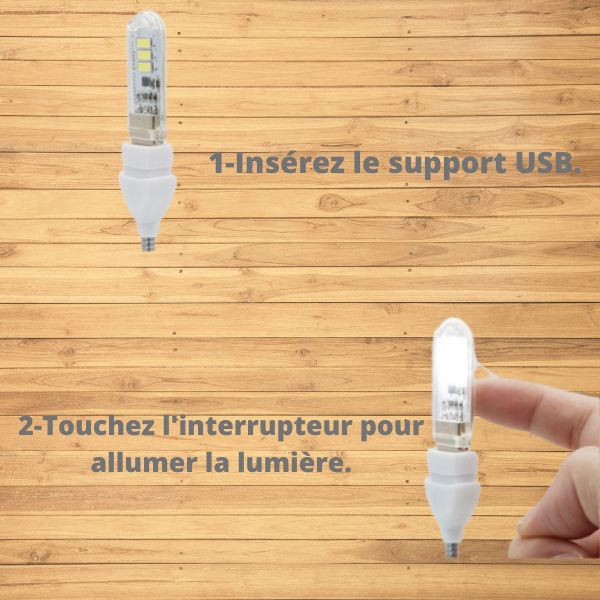 lampe portable à 3 led avec interrupteur