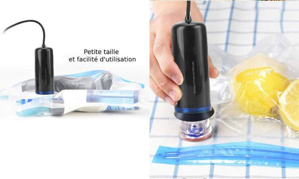 mini aspirateur sac sous vide de rangement