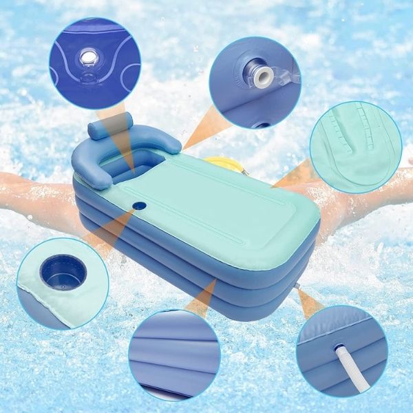 Piscines Gonflables,Baignoire Gonflable Portable En PVC Pour Adulte, Baignoire,Baignoire Gonflable Chaude Et Gonflable,Piscine [333] - Cdiscount  Jeux - Jouets