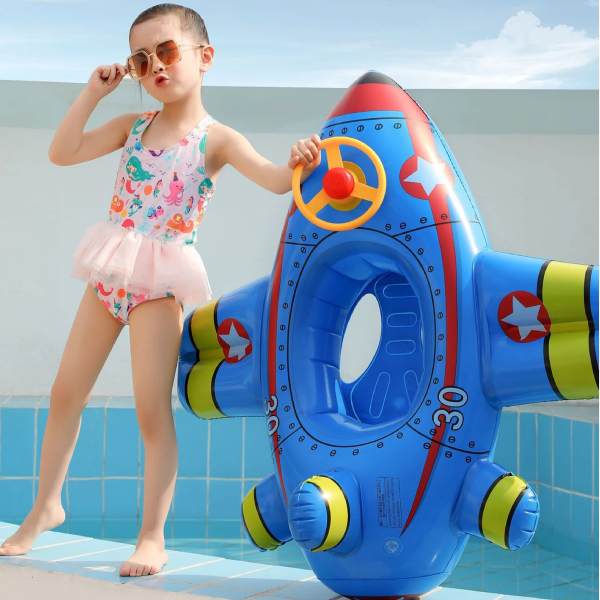 Avion gonflable piscine
