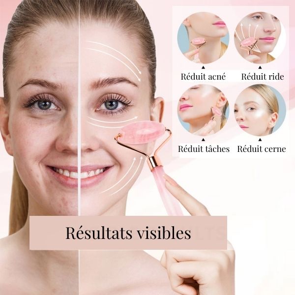 rouleau visage quartz rose bienfaits