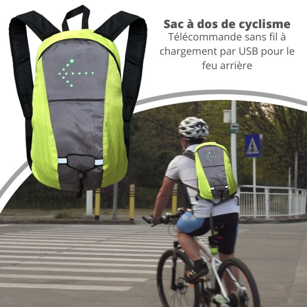 Sac a dos clignotant velo Fit Super Humain