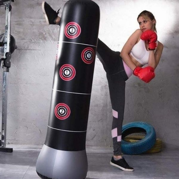 Sac de frappe gonflable pour pratique de boxe, sac de sable à cible -  AliExpress