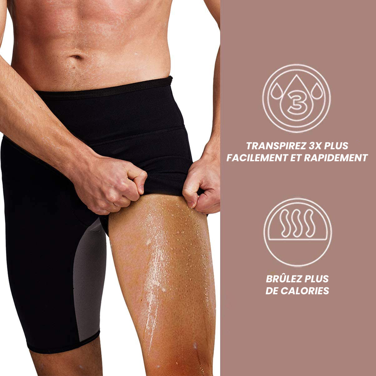 short sudation homme sauna