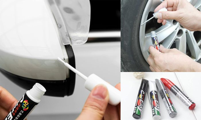  Epasal Easy Paint Stylo pour retouche de peinture noire pour  rayures sur carrosserie de voiture