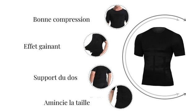 tee shirt sauna minceur amincissant pour homme ventre plat