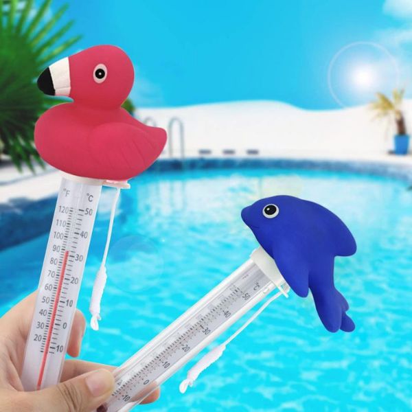 thermometre piscine flamant rose