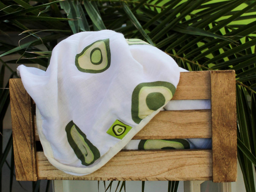 avocado muslin blanket