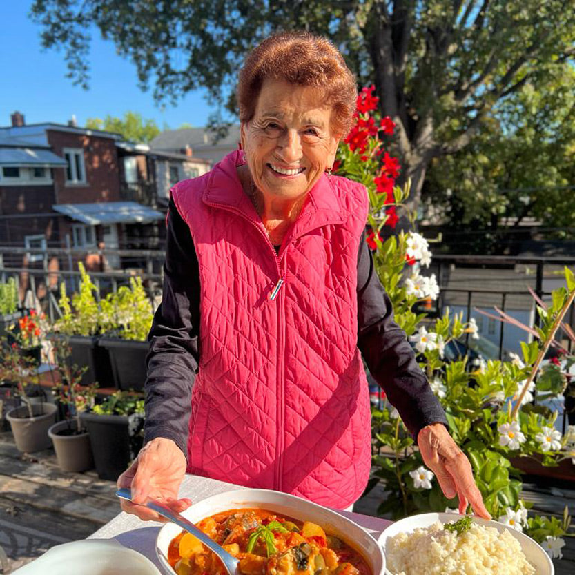 Nonna Mary with her baccala e patate