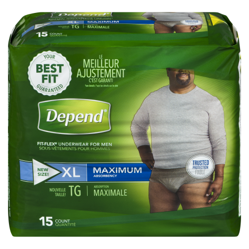 Depend Men Extra Large Maximum 15's – Roulston's IDA Pharmacy