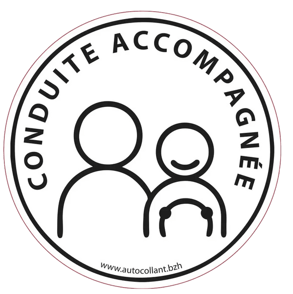 2x Disque Conduite accompagnée AAC pour jeune conducteur diamètre