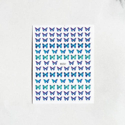 Nail Art / Sticker / Butterfly / Blue