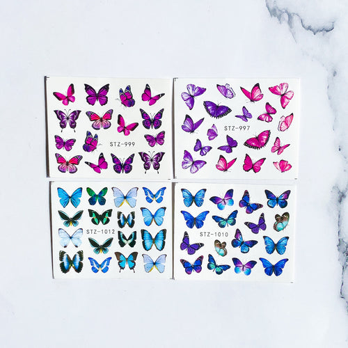 Nail Art / Decal / Butterfly / Foil 4pack