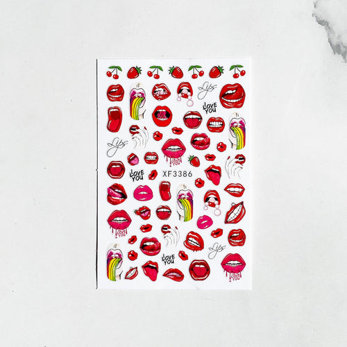 Nail Art / Sticker / Lips / N2