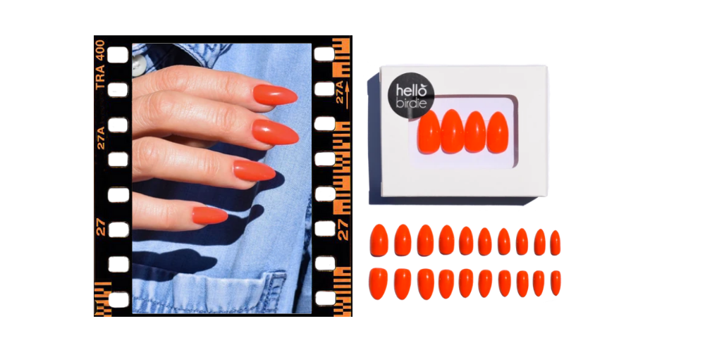 Hello Birdie hand painted gel polish press on nail kits