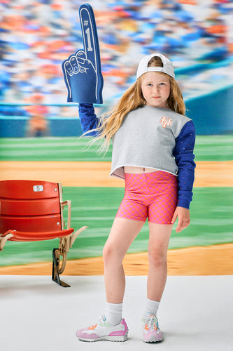 Buy Blue Color Bottomwear Sports Wear Girls Blue Color Block