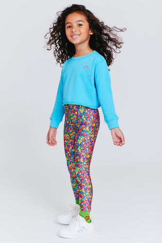 Toddler Leggings in Aqua Lemon Spritz –