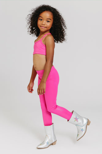 Girls TLC Flare Leggings in Terez Pink