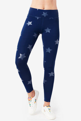 UpLift Capris in Navy Rainbow Star Foil –