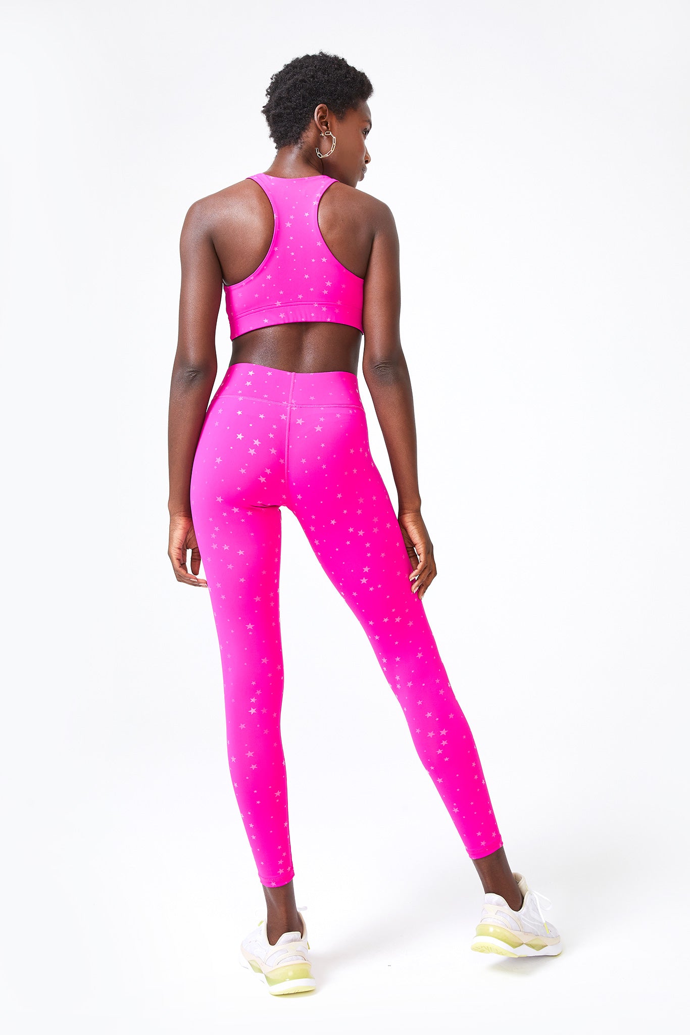 pink star leggings