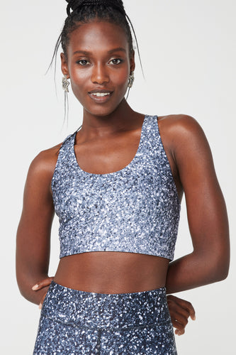 Hi-Shine Sports Bra in Ski Trip –