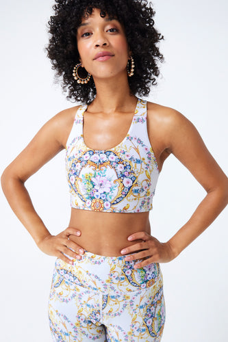 DuoKnit Sports Bra in Heart Floral