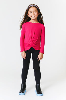 Kids TLC Flare Leggings in Dark Heathered Gray –