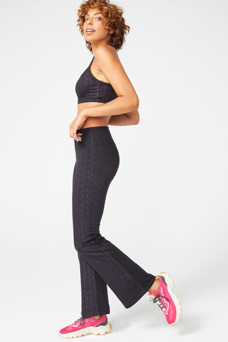 Collegiate Gray TLC Flare Leggings - Terez - simplyWORKOUT – SIMPLYWORKOUT