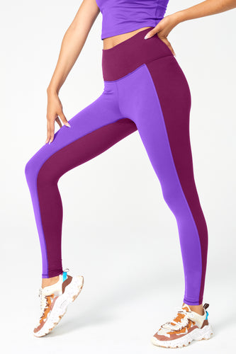 Colorblock TLC Leggings in Electric Blue and Navy –