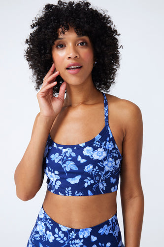 TLC Printed Y-Back Bralette in Lace