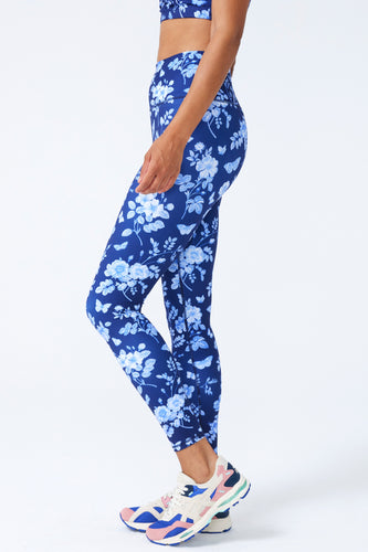 Festival Leggings, Blue Printed Leggings for Women, Festival