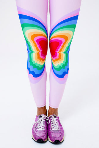 DuoKnit Leggings in Pastel Rainbow