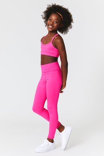 Kids TLC Y-Back Foil Bra in Terez Pink Sparkle