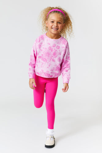 Disney Little Girls Princess Group Relaxed Fit Leggings In Pink