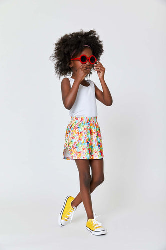 Kids Booty Shorts in Mini Pastel Floral –