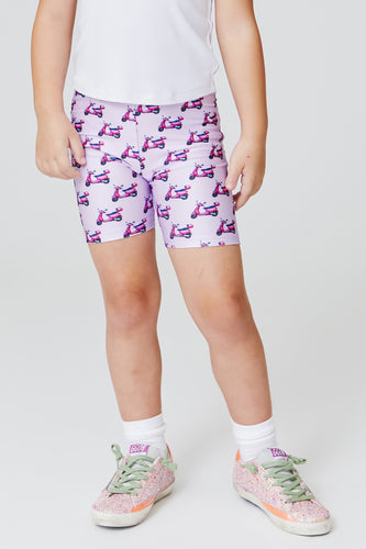 Kids Bike Shorts in Daisies