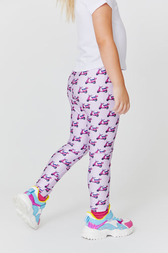 Kids Leggings in Bougainvillea