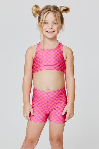 Kids Sports Bra in Star Confetti Foil –