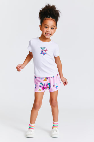 Kids Gym Shorts in Neon Candy