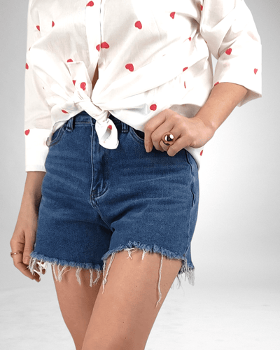 SHORTS NEW YORK<br>Vita alta elasticizzato